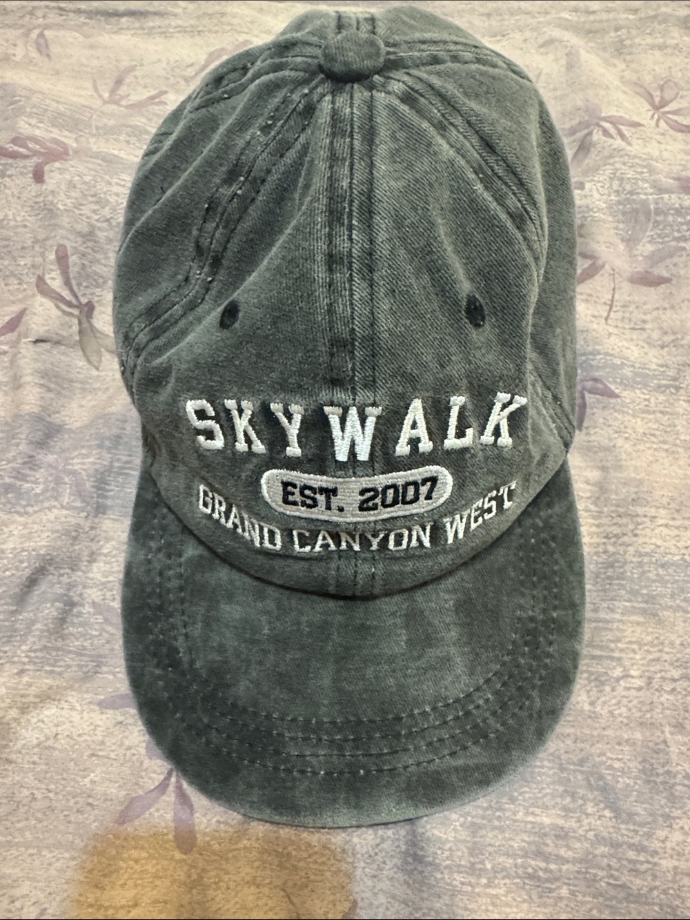 Grand Canyon West Super Soft Embroidered Washed Black baseball cap